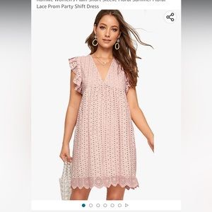 Pink lace dress